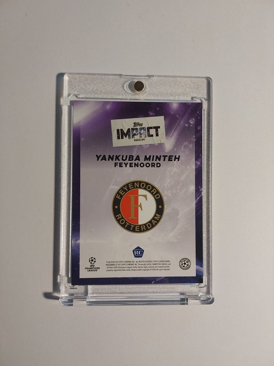 Topps Impact 2023-24 Yankuba Minteh Feynoord Rotterdam Parallel 8/49 Rare Rookie – Bild 2