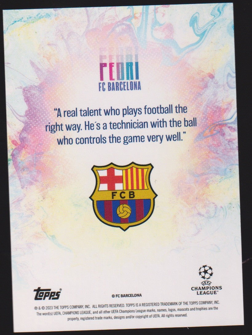 Topps Champions League 2022-23 Pedri FC Barcelona Standard Parallel Rare – Bild 2