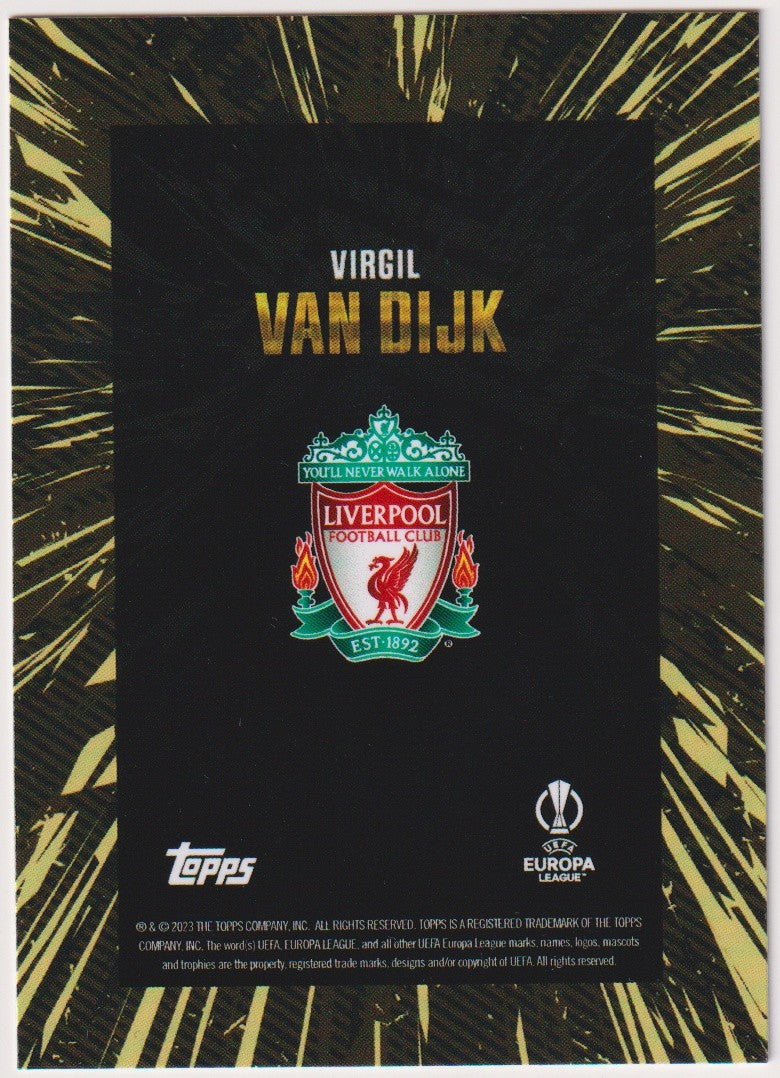 Topps X WHIP Virgil van Dijk Liverpool Football Club Europa League Parallel Rare – Bild 2