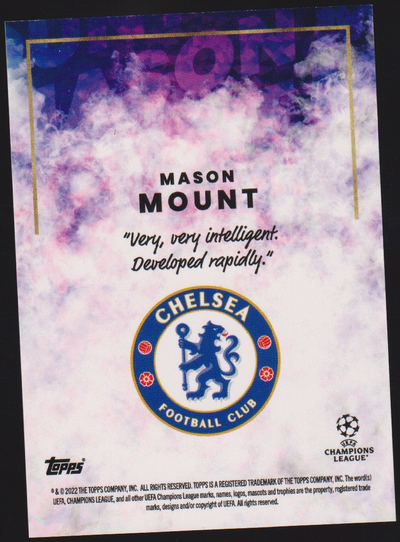 Topps Champions League 2021-22 Mason Mount Chelsea Football Club Parallel Rare – Bild 2