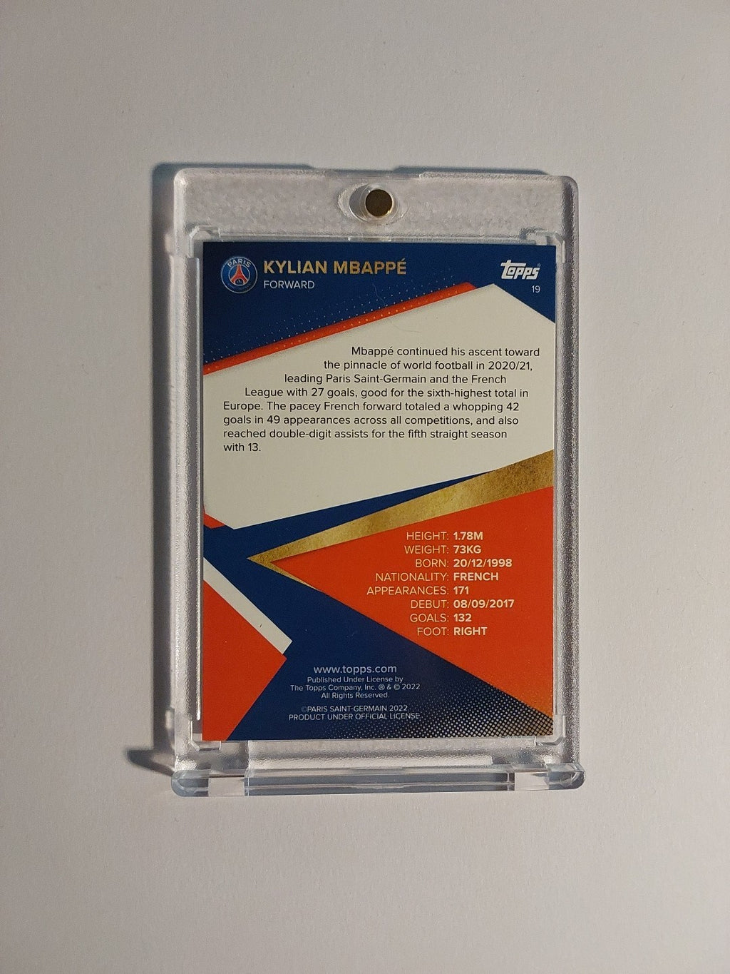 Topps Paris Saint-Germain 2021-22 Kylian Mbappé Parallel Ultra Rare Hit – Bild 2