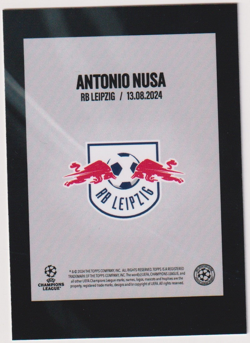 Topps Here We Go UCC Summer Signings 2023-24 Antonio Nusa RB Leipzig Parallel – Bild 2
