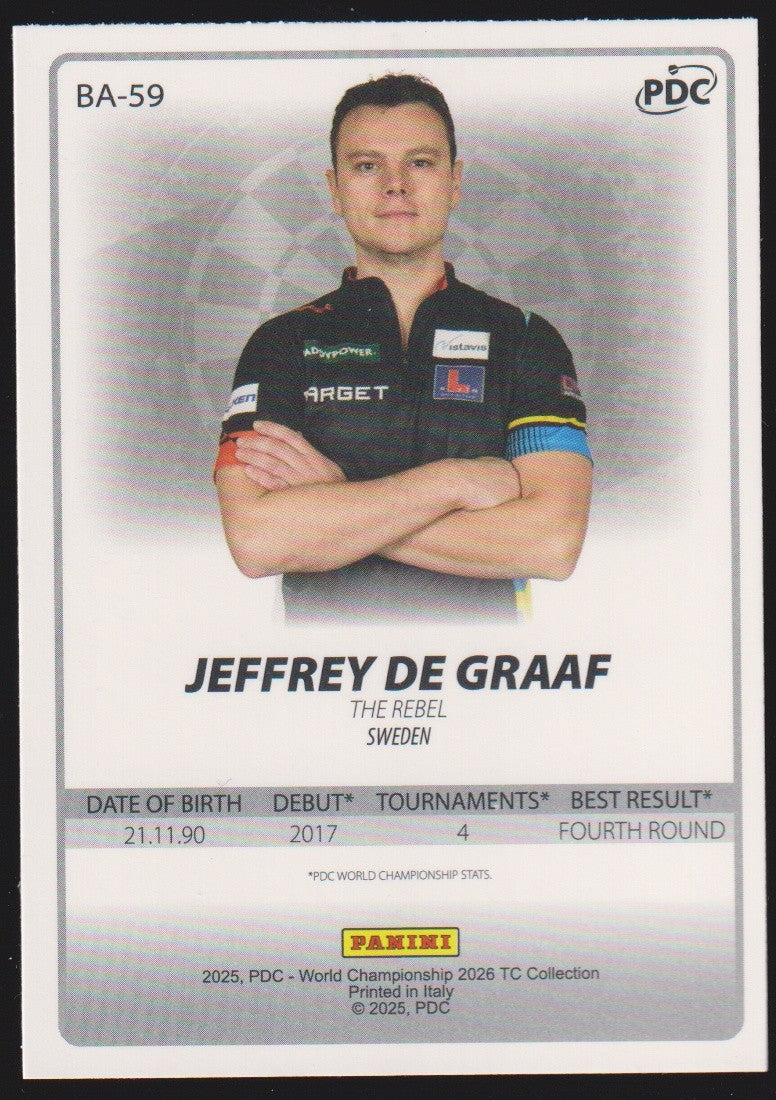 Panini PDC World Championship 2026 Jeffrey de Graaf Refractor Parallel – Bild 2