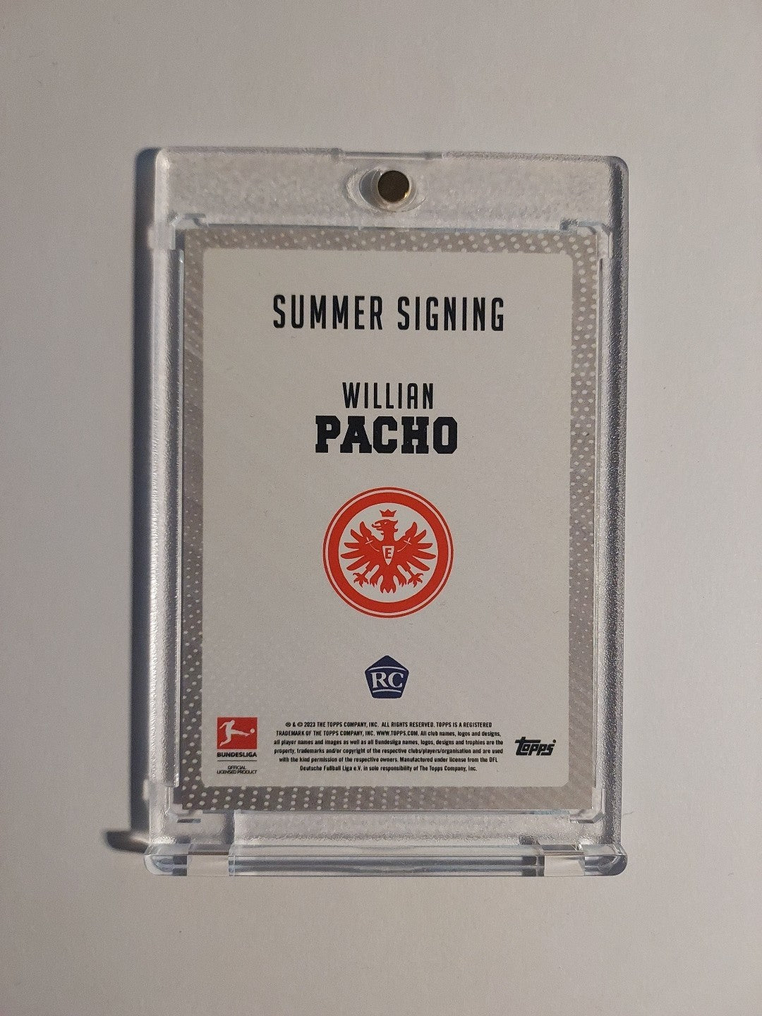 Topps Bundesliga 2022-23 Willian Pacho Eintracht Frankfurt Parallel Rookie Rare – Bild 2