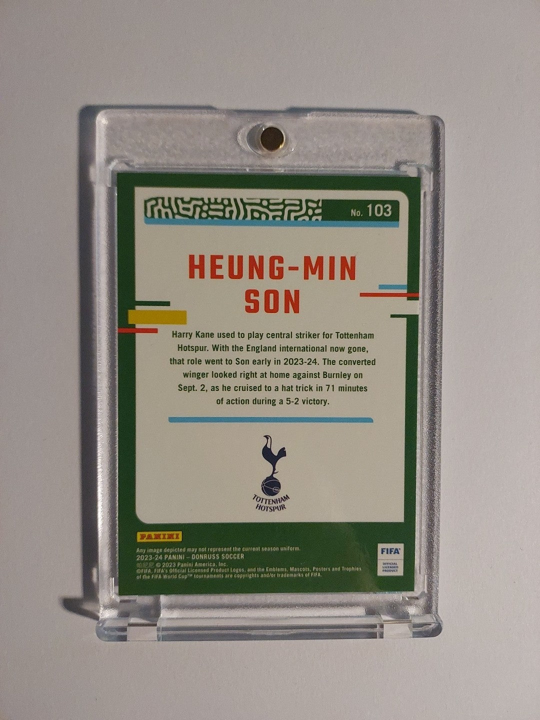 Panini Optic 2023-24 Heung Min Son Tottenham Südkorea Parallel Ultra Rare Hit – Bild 2