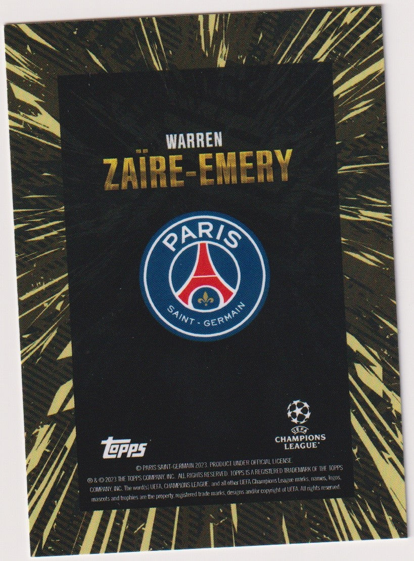 Topps Champions 2022-23 Warren Zaire-Emery Paris Saint-Germain x Whip Parallel – Bild 2
