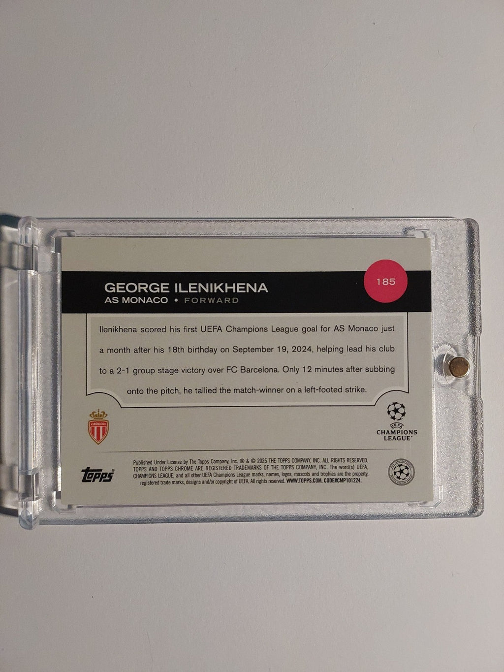 Topps Flagship 2024-25 George Ilenikhena Rookie Monaco Parallel /299 Refractor – Bild 2