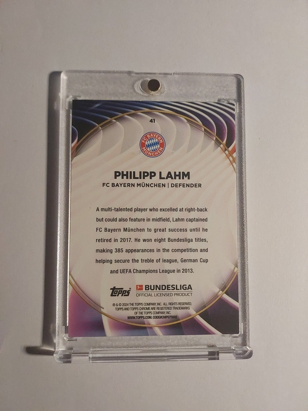 Topps 60 Jahre Bundesliga 2023-24 Philipp Lahm Bayern Parallel Rare Hit – Bild 2