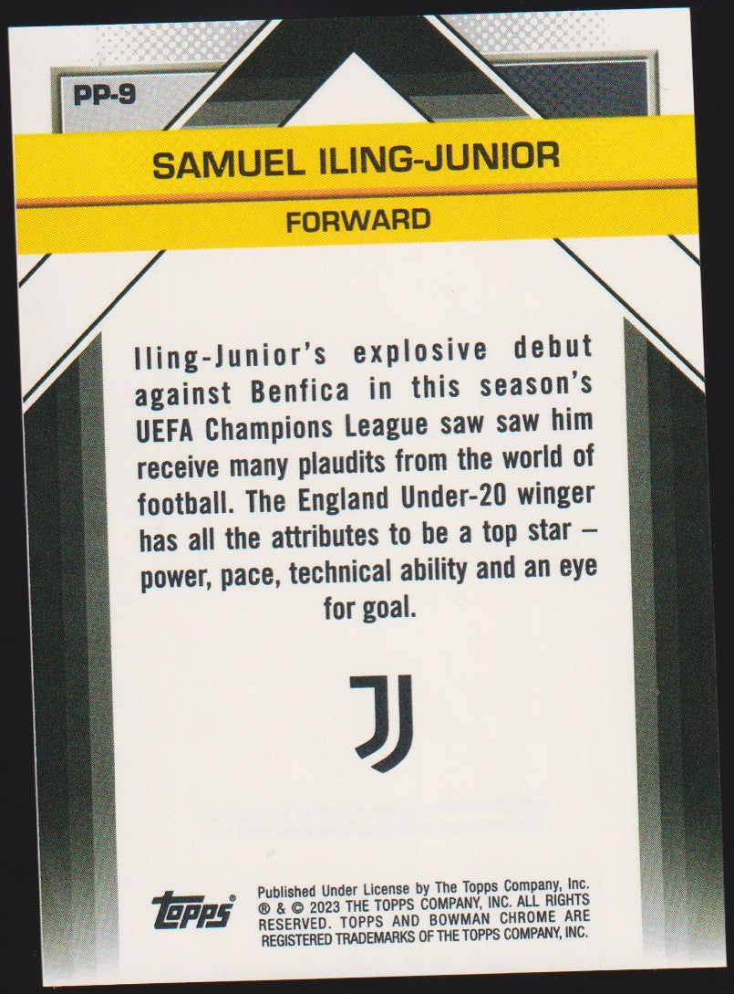 Topps Chrome 2023-24 Samuel Iling-Junior Rookie Juventus Parallel Nr. PP-9 – Bild 2