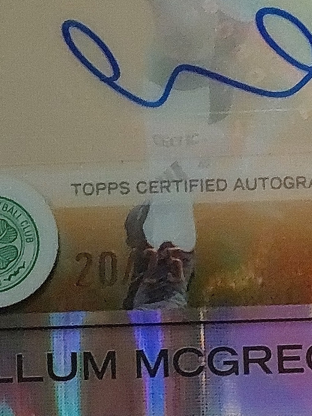 Topps UCC Flagship 2024-25 Callum McGregor Auto Celtic Glasgow Parallel 20/25 – Bild 2
