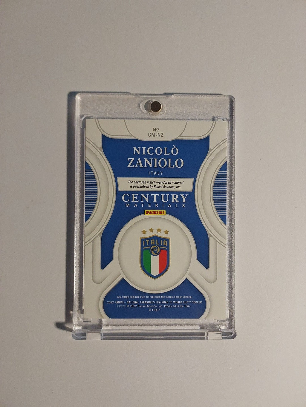 Panini NT 2022 Nicolo Zaniolo Italien Roma Patch Relic Parallel 8/25 Ultra Rare – Bild 2