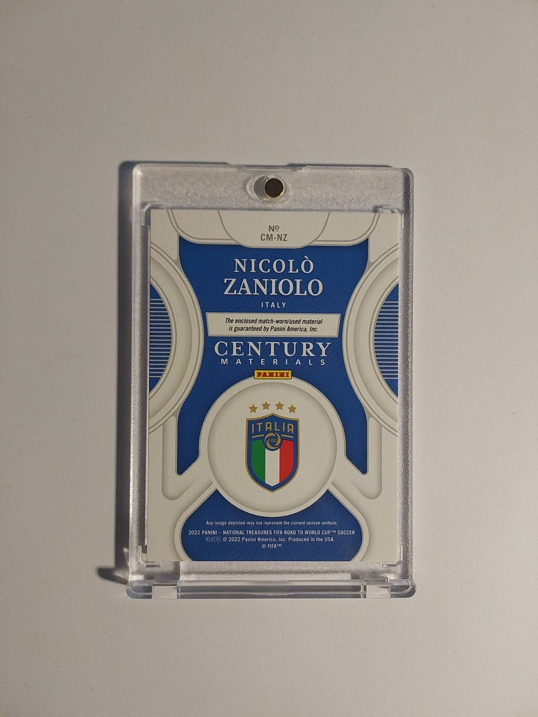Panini NT 2022 Nicolo Zaniolo Italien Roma Patch Relic Parallel 8/25 Ultra Rare – Bild 2