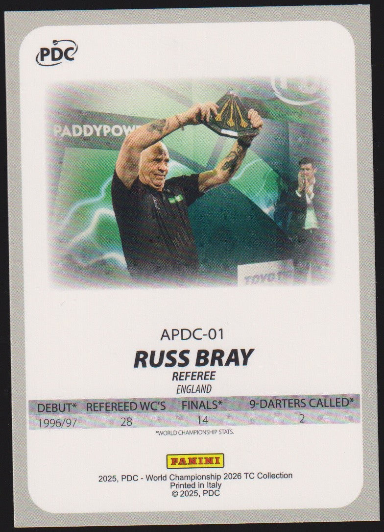 Panini PDC World Championship 2026 Russ Bray Refractor Parallel – Bild 2