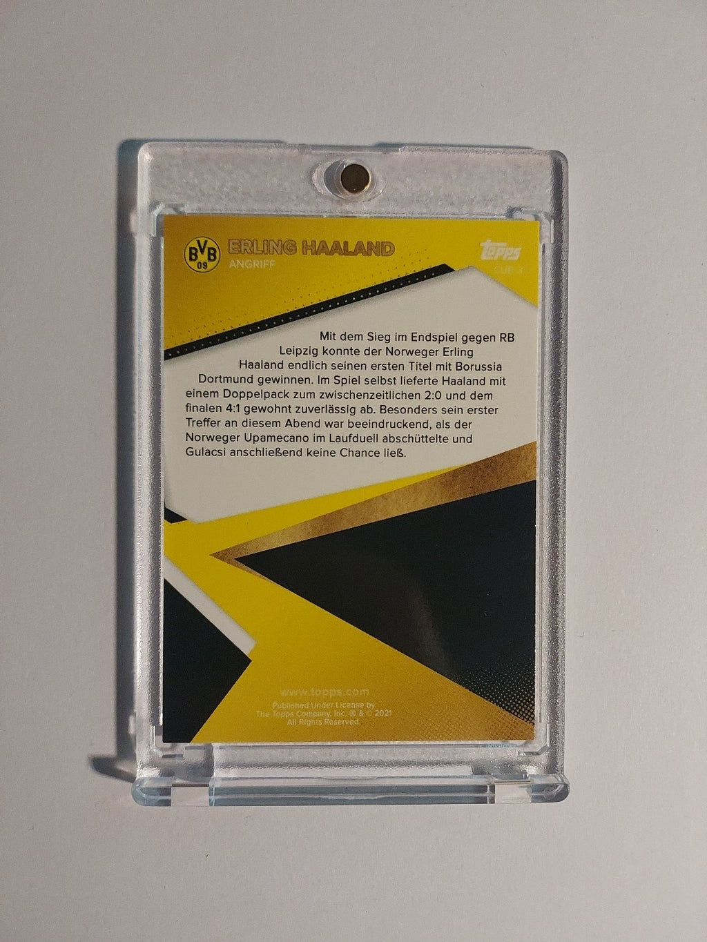 Topps Borussia Dortmund 2020-21 Erling Haaland Parallel Insert Ultra Rare Hit – Bild 2