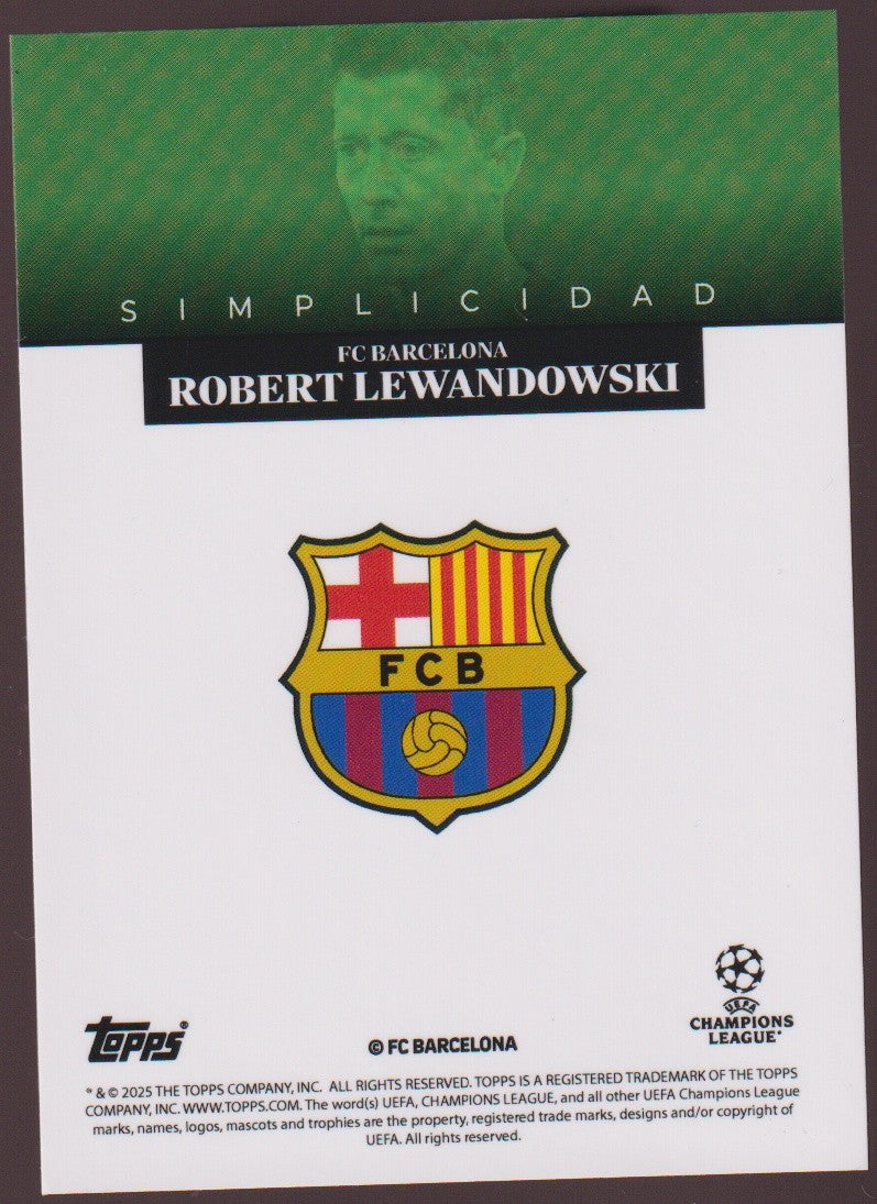 Topps 2024-25 Robert Lewandowski FC Barcelona Parallel 68/99 Refractor – Bild 2