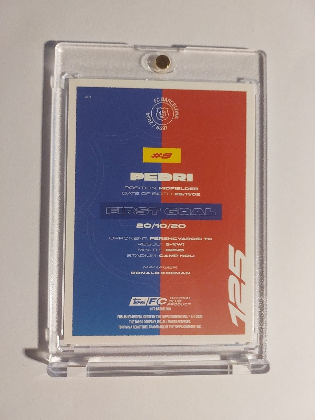 Topps Barcelona Team Set 2024-25 Pedri Limited Edition Parallel – Bild 2