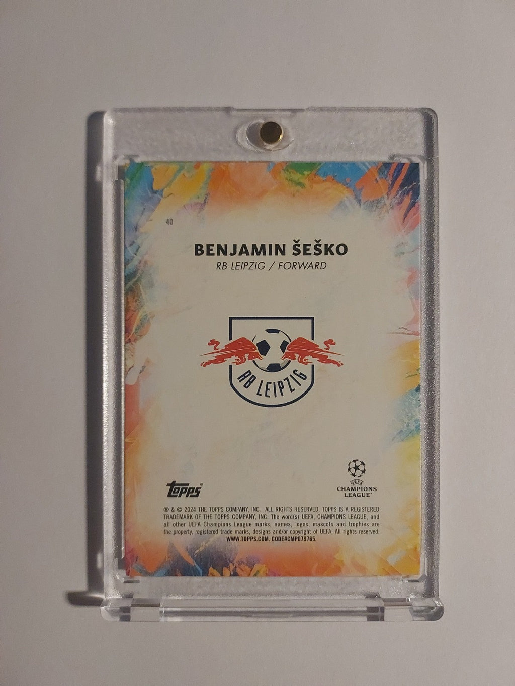 Topps Inception 2023-24 Benjamin Sesko RB Leipzig Parallel 69/150 Refractor Rare – Bild 2