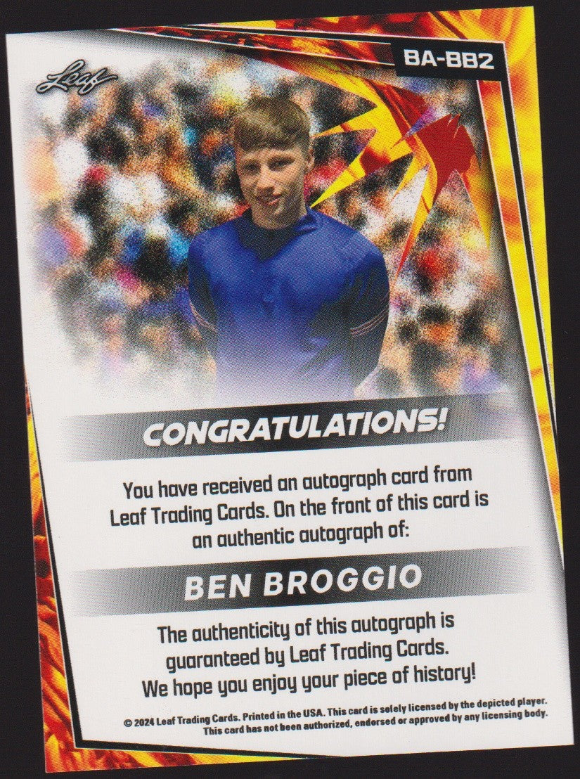 Leaf BA-BB2 2023-24 Ben Broggio Auto Aston Villa Parallel Rare – Bild 2