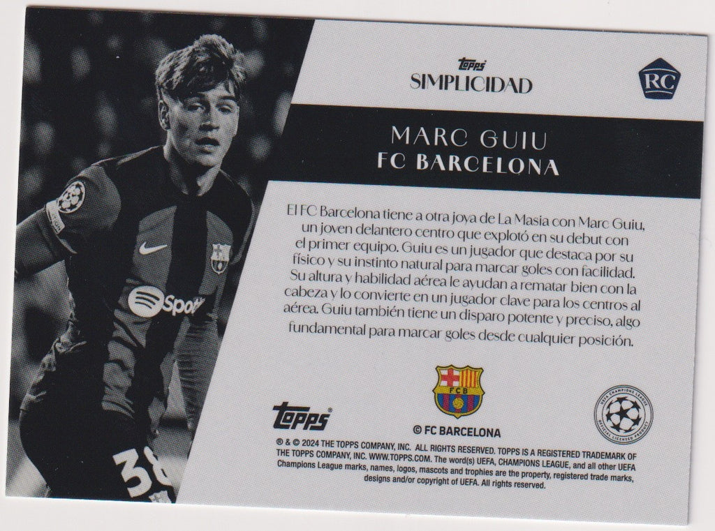 Topps SIMPLICIDAD 2024-25 Marc Guiu Rookie FC Barcelona Parallel Rare – Bild 2