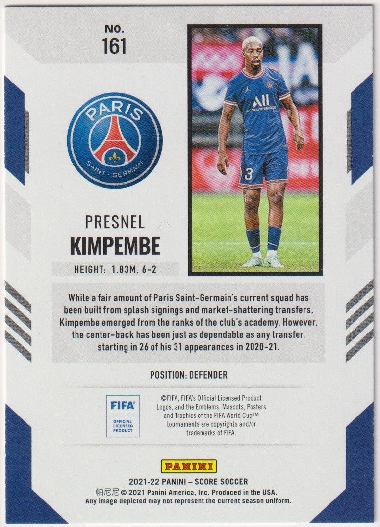 Panini 2021-22 - 2020-21 Presnel Kimpembe Rookie Paris Saint-Germain Parallel – Bild 2