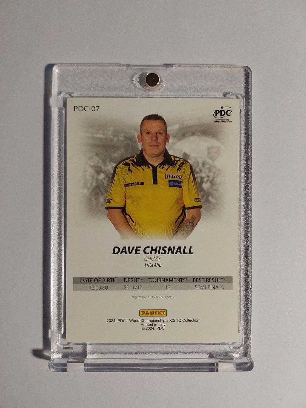 Panini DPC World Championship 2025 First Edition Dave Chisnall Parallel Rare Hit – Bild 2