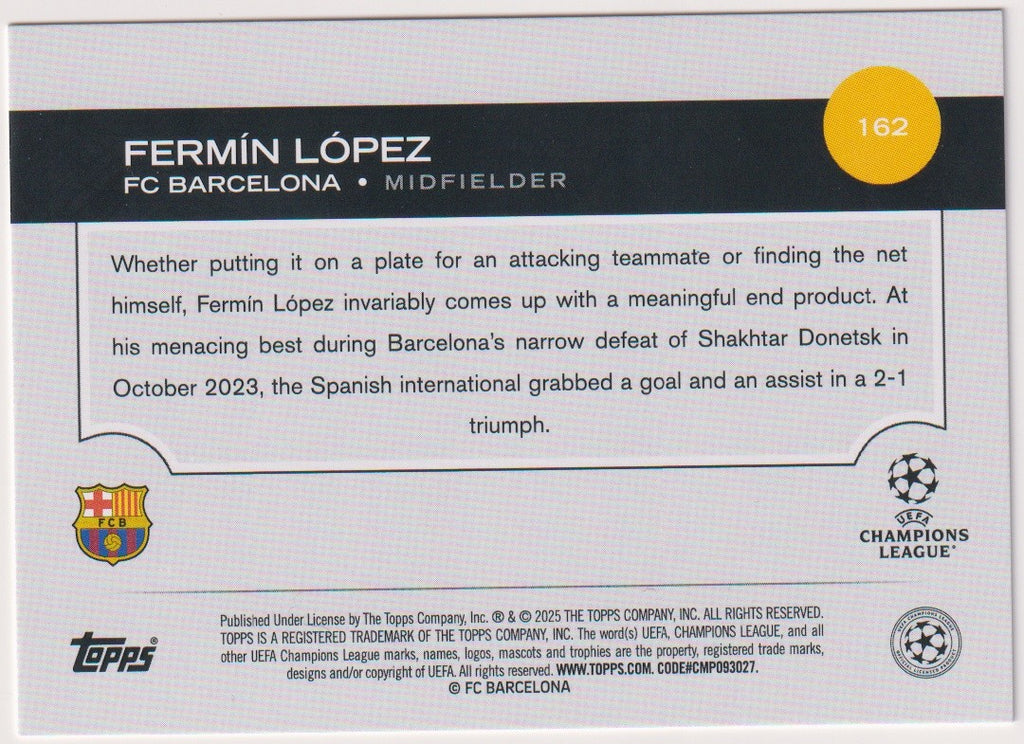 Topps Future Stars 2025-26 Fermín López Rookie FC Barcelona All-Star Rookie – Bild 2