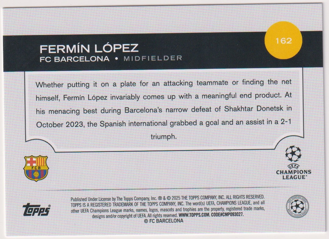 Topps Future Stars 2025-26 Fermín López Rookie FC Barcelona All-Star Rookie – Bild 2