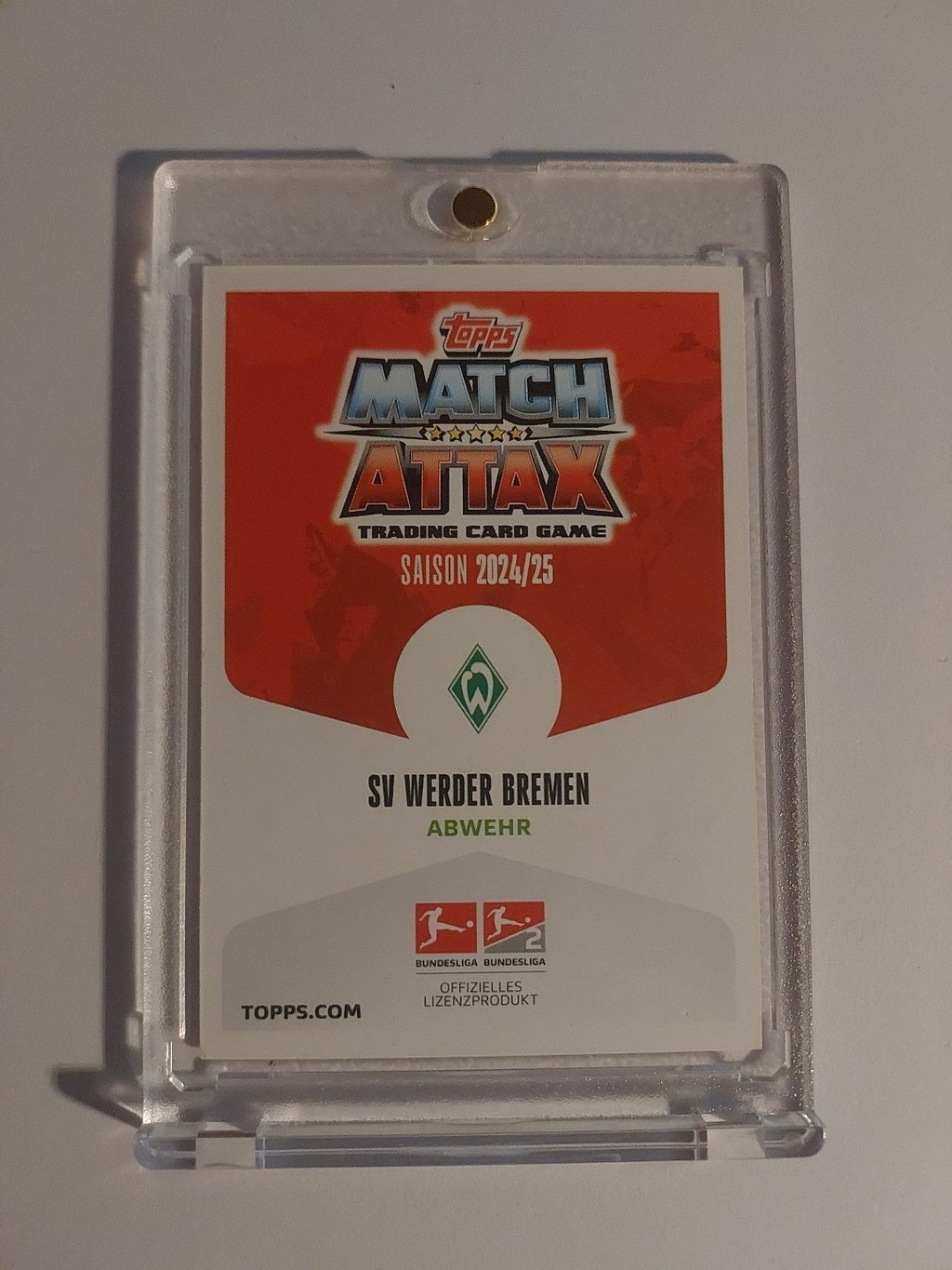 Topps Bundesliga 2024-25 Milos Vejkovic SV Werder Bremen (On Card Auto) – Bild 2
