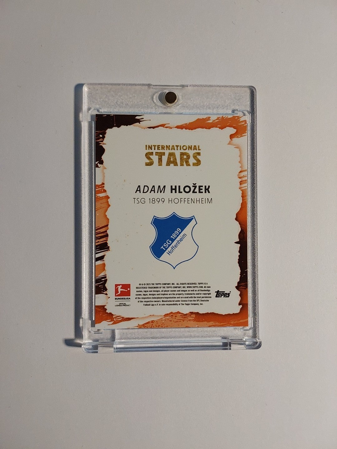 Topps International Stars 2024-25 Adam Hlozek Hoffenheim Parallel 27/49 Rare Hit – Bild 2