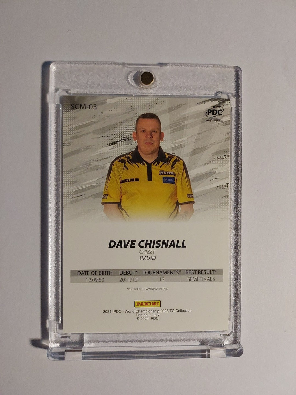Panini DPC World Championship 2025 Dave Chisnall Chizzy Parallel Ultra Rare Hit – Bild 2