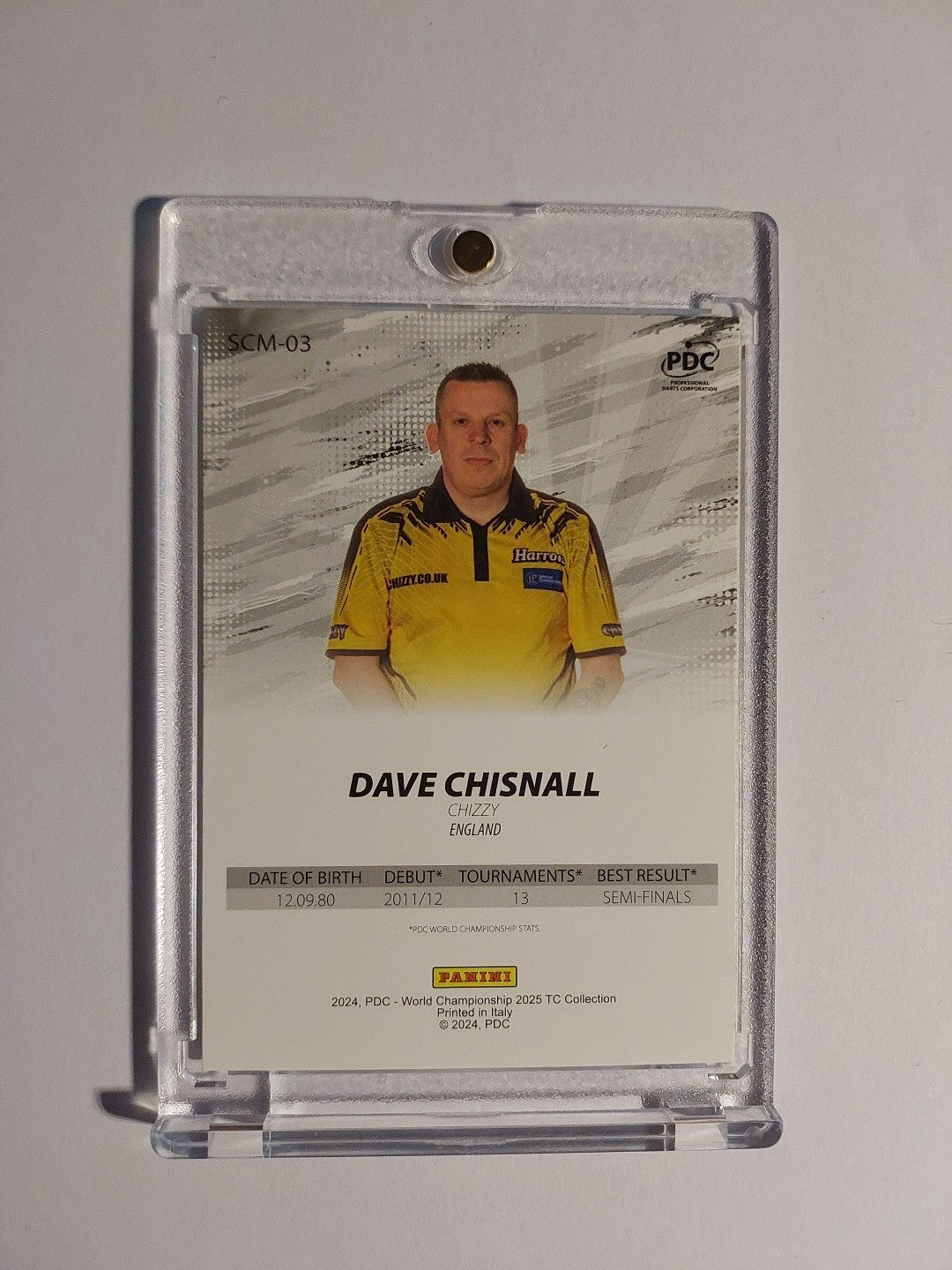 Panini DPC World Championship 2025 Dave Chisnall Chizzy Parallel Ultra Rare Hit – Bild 2