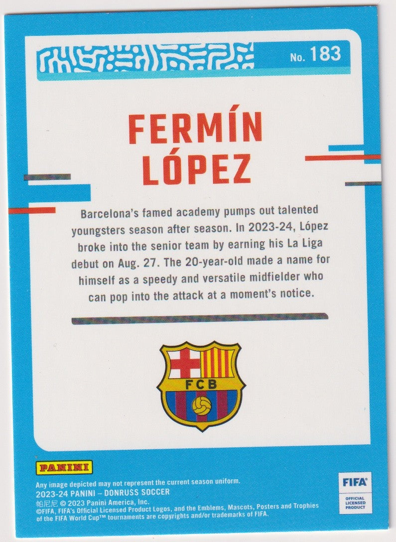 Panini Donruss Soccer 2023-24 Fermín López Rookie Barcelona Parallel – Bild 2