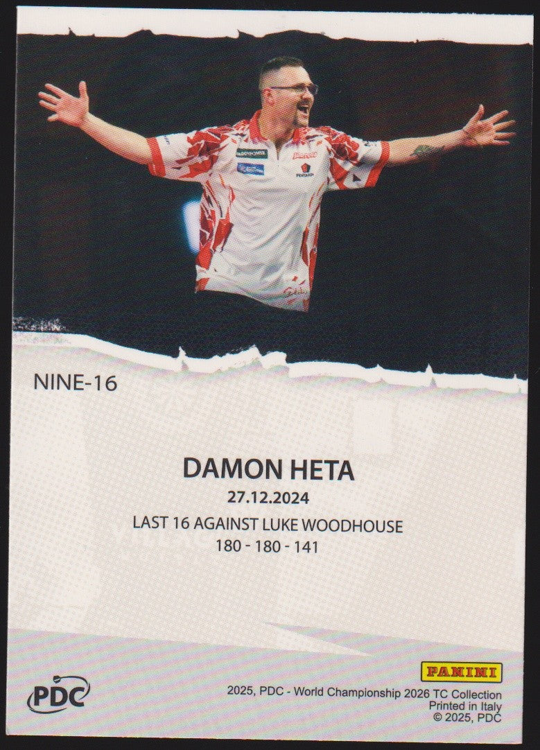 Panini PDC World Championship 2026 Damon Heta Refractor Parallel – Bild 2