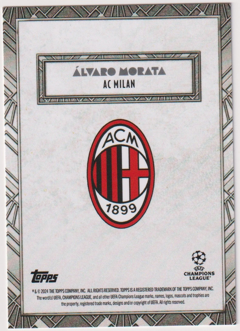 Topps Deco 2023-24 Álvaro Morata AC Milan Champions League Parallel Rare – Bild 2