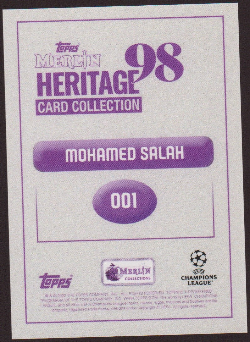 Topps Merlin 2021-22 Mohamed Salah Liverpool FC UEFA Champions League Parallel – Bild 2