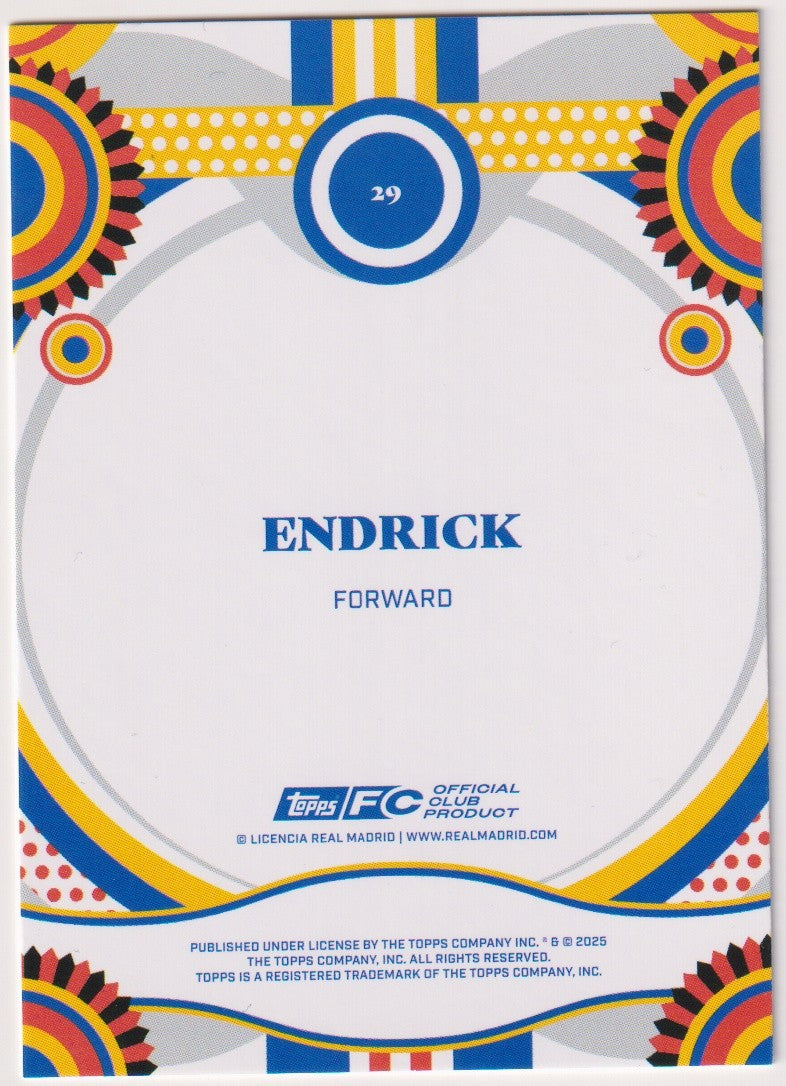 Topps Official Club Product Endrick Rookie Real Madrid FC Parallel Rare 29 – Bild 2