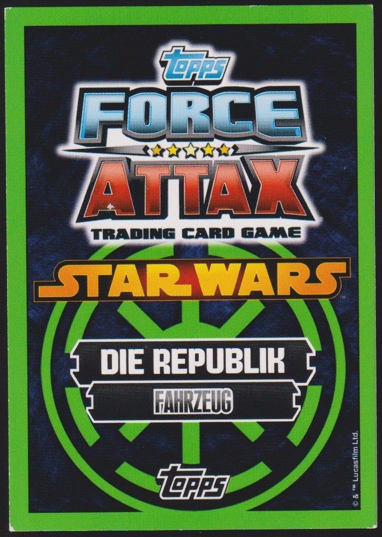 Topps Star Wars 2011 Yoda's Jedi Sternenjäger Republik Fahrzeug TCG Rare #62 – Bild 2