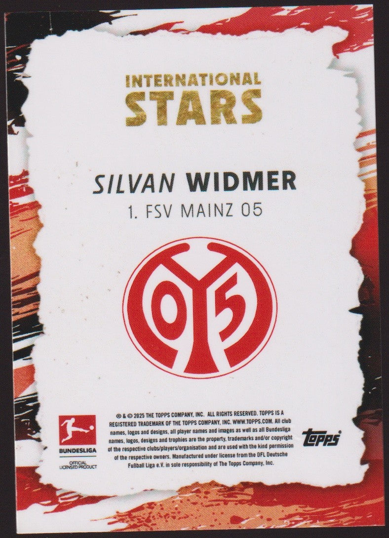 Topps International 2024-25 Silvan Widmer 1. FSV Mainz 05 BUNDESLIGA Parallel – Bild 2