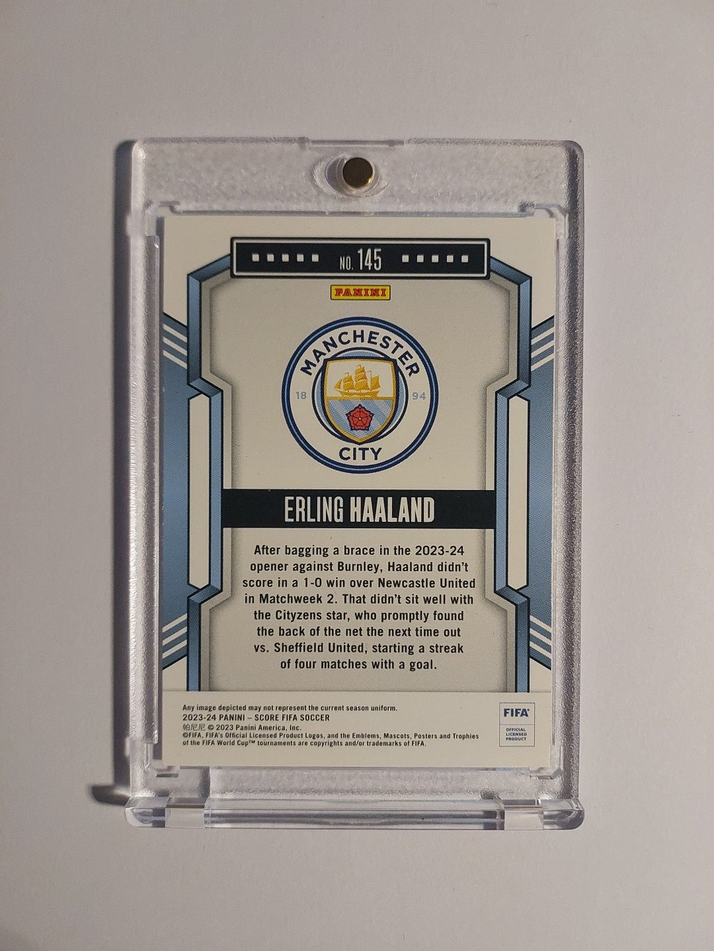 Panini Score 2023-24 Erling Haaland Manchester City Parallel Ultra Rare Base Hit – Bild 2