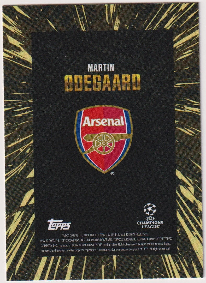 Topps Champions League 2022-23 Martin Odegaard Arsenal Parallel Rare – Bild 2