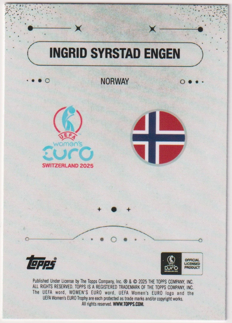 Topps Mystic Nights 2023-24 Ingrid Syrstad Engen Norwegen Women's Euro – Bild 2