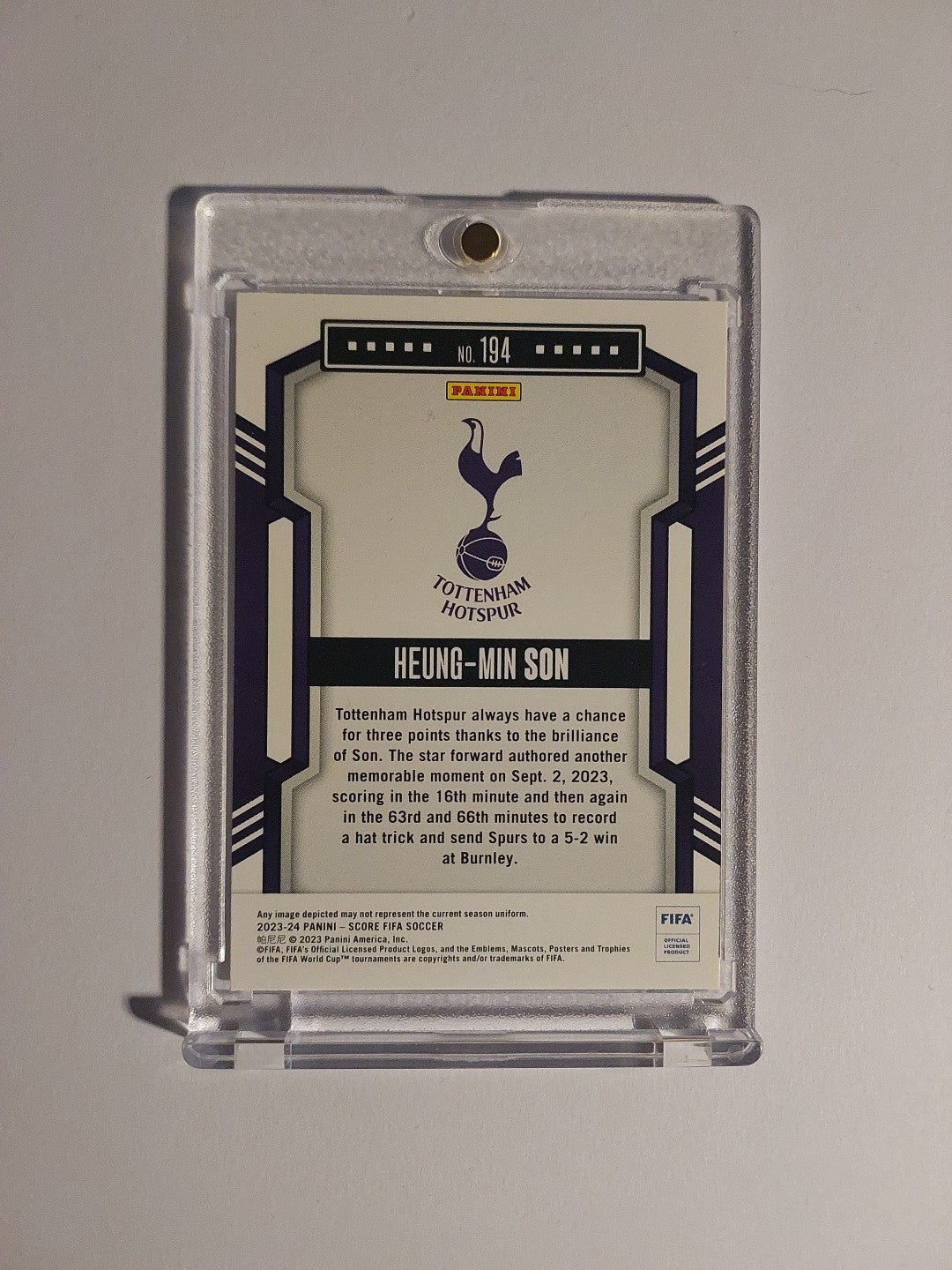 Panini Score 2023-24 Heung Min Son Tottenham Parallel Ultra Rare Base Hit – Bild 2