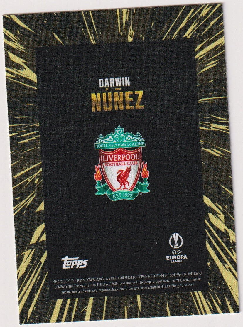 Topps X-Whip Darwin Núñez Liverpool Football Club UEFA Europa League Parallel – Bild 2