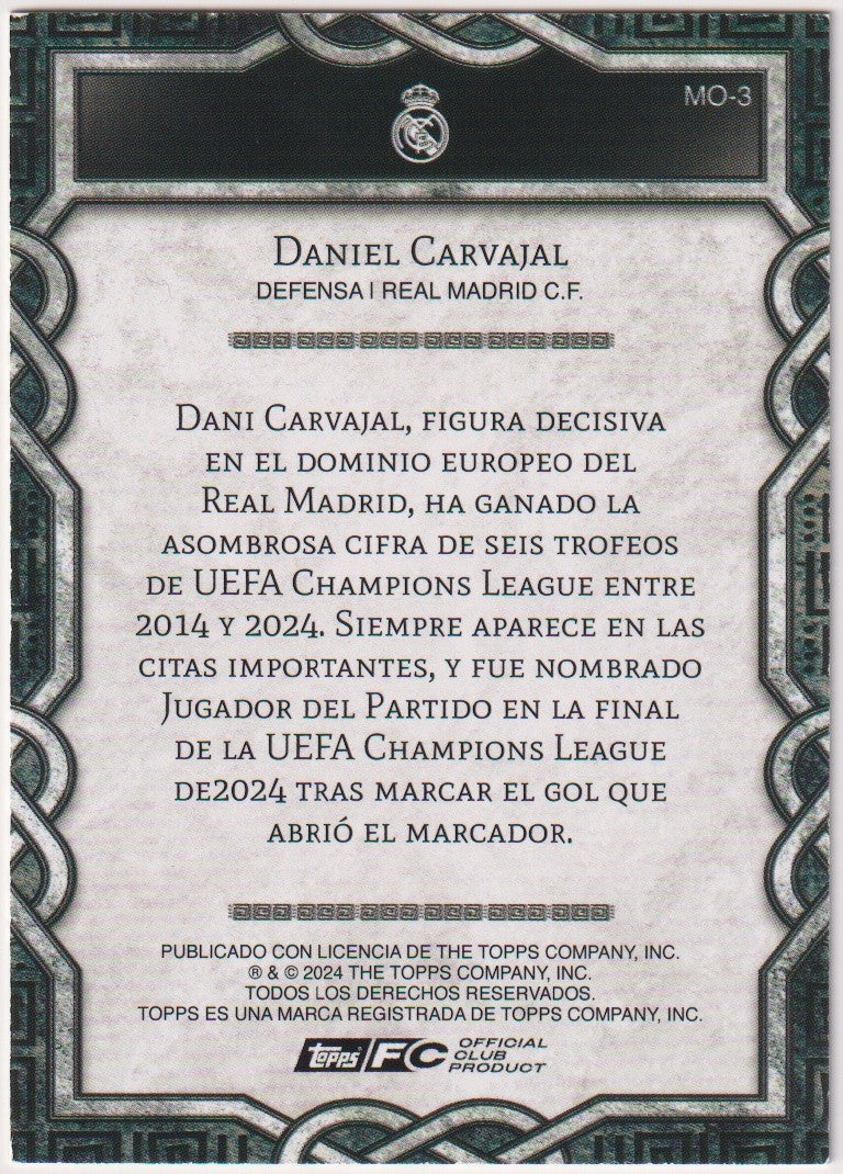 Topps MO-3 2024-25 Daniel Carvajal Real Madrid C.F. Official Club Product – Bild 2