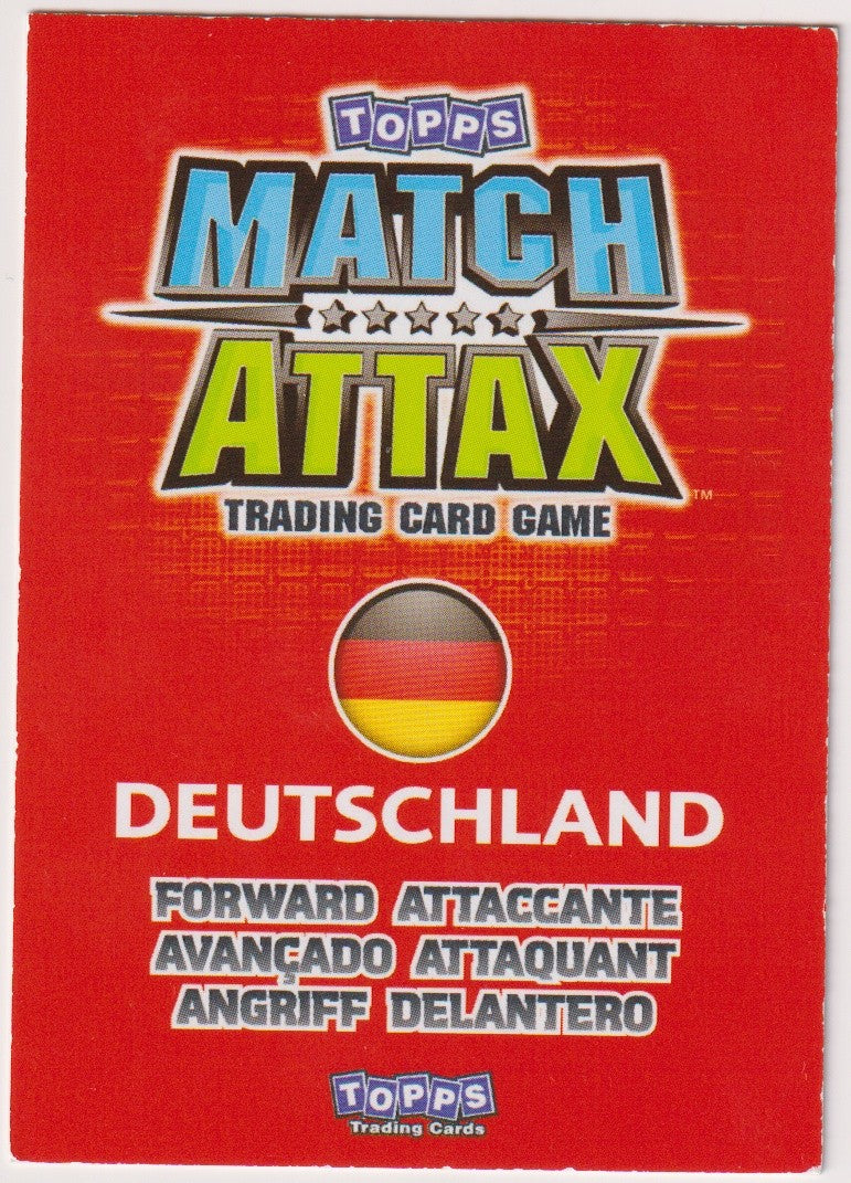 Topps Match Attax Lukas Podolski Deutschland Parallel Rare – Bild 2
