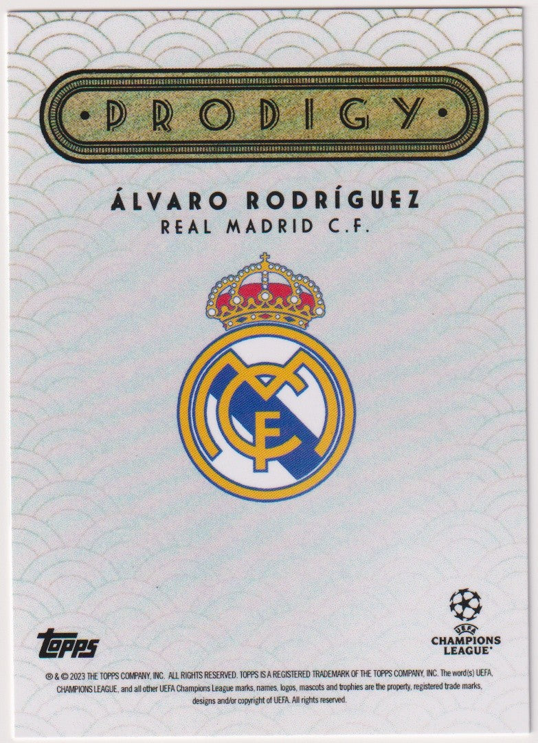 Topps 2023-24 Alvaro Rodriguez Real Madrid C.F. Parallel Rare – Bild 2