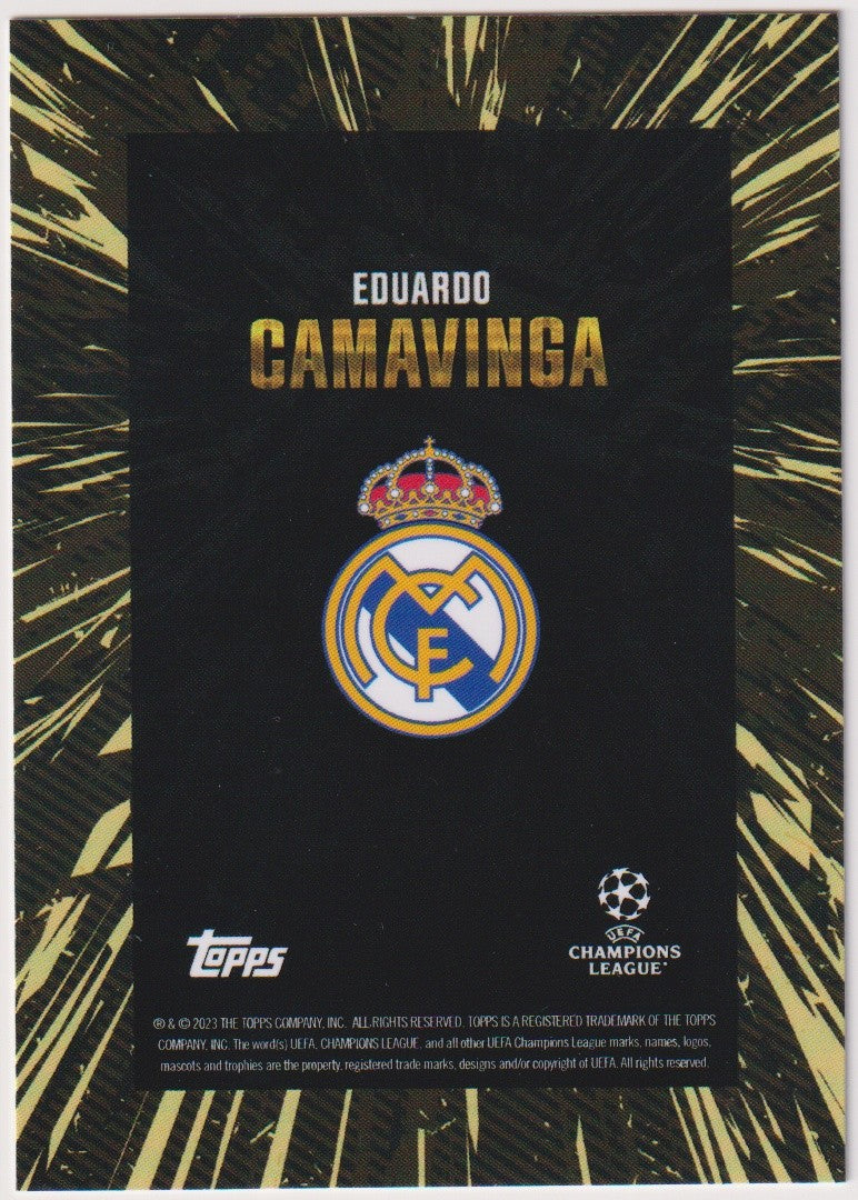 Topps Champions League Gold Eduardo Camavinga Real Madrid x Whip Parallel Rare – Bild 2