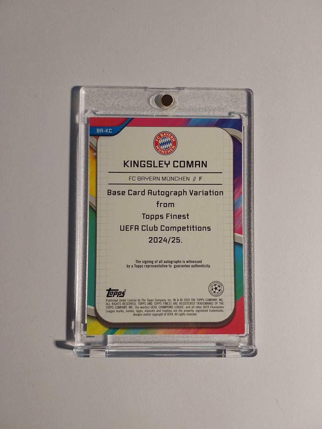 Topps Finest 2024-25 Kingsley Coman Auto Bayern München Parallel 131/150 Rare – Bild 2
