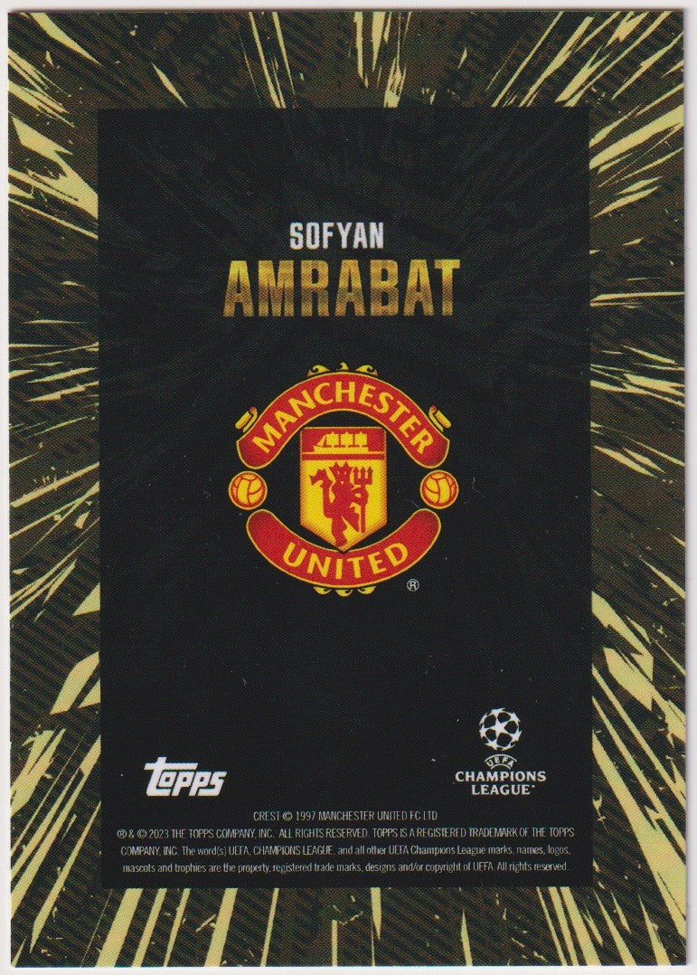 Topps Champions League 2022-23 Sofyan Amrabat Manchester United x Whip Parallel – Bild 2