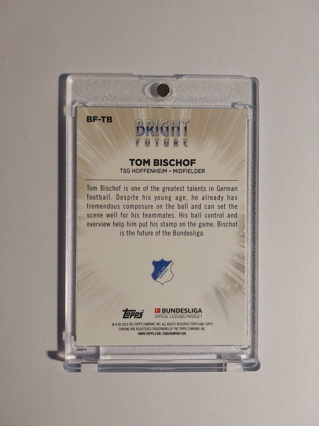 Topps Bundesliga 2022-23 Tom Bischof Hoffmann Parallel Refractor Rookie Rare Hit – Bild 2